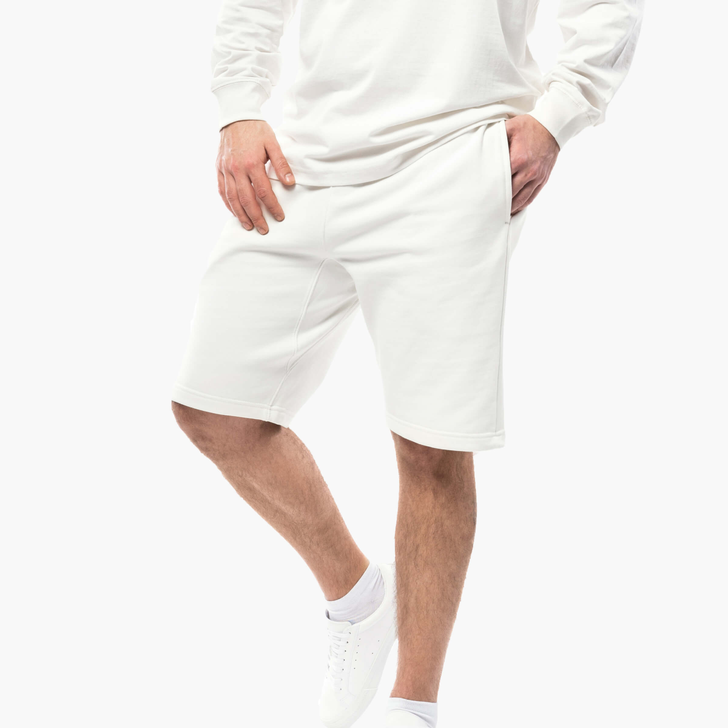 Premium Langarmshirt für Herren Stoffstruktur